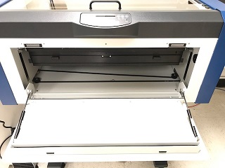 Laser cutter with front open