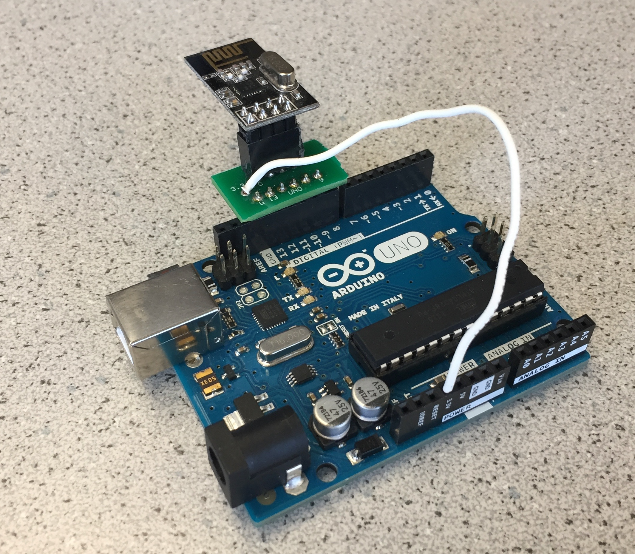 Fig. 3: Arduino with radio.